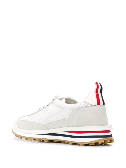 White/light grey suede sneaker THOM BROWNE | FFD054A06552100